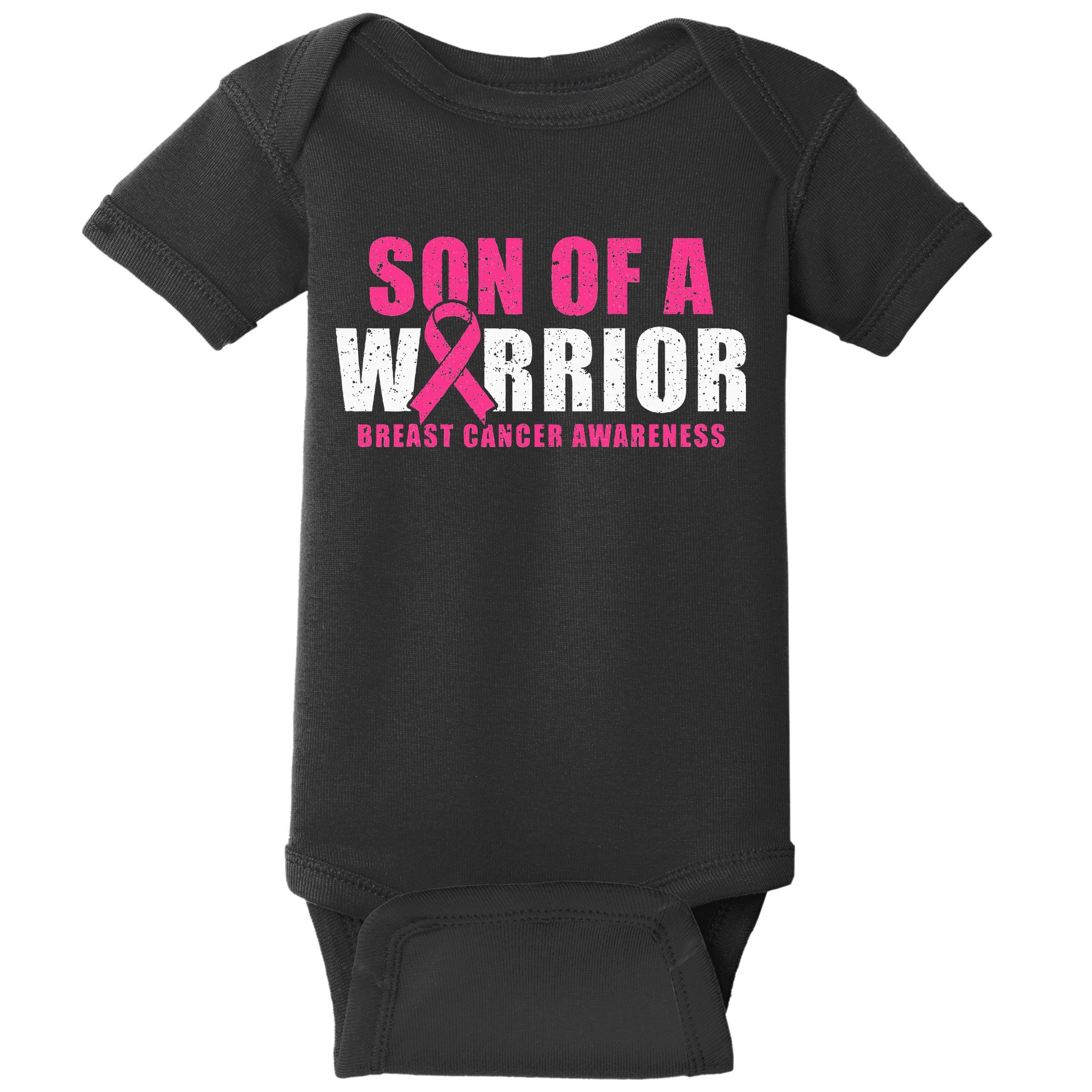 Son Of A Warrior Breast Cancer Awareness Baby Bodysuit