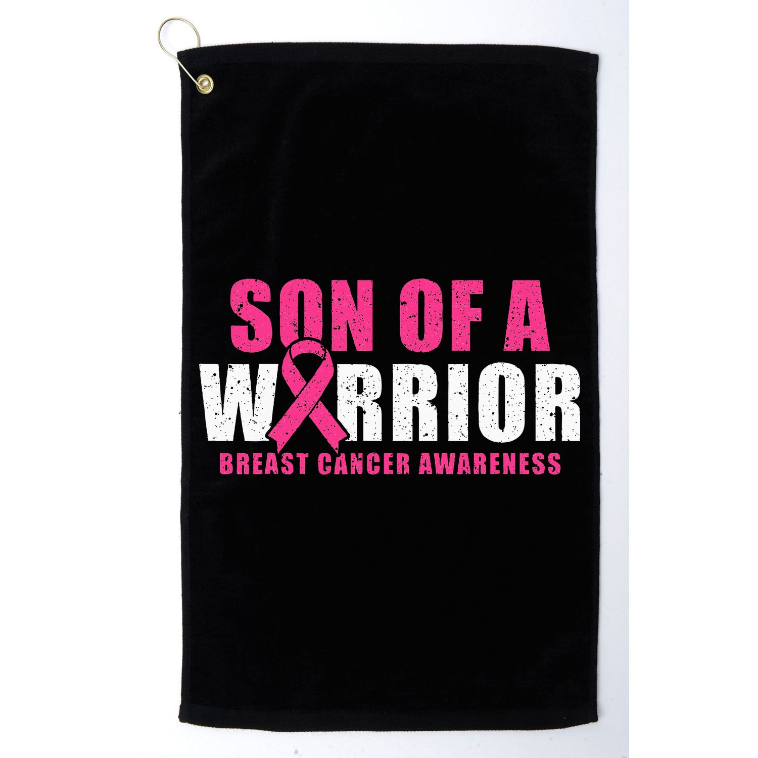 Son Of A Warrior Breast Cancer Awareness Golf Towel