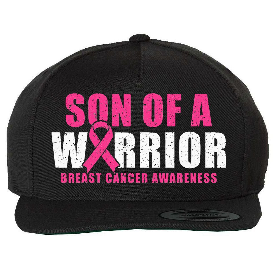 Son Of A Warrior Breast Cancer Awareness Wool Snapback Cap