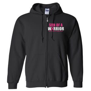 Son Of A Warrior Breast Cancer Awareness Full Zip Hoodie