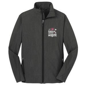 Son Of A Warrior Family Breast Cancer Gift Pink Ribbon Gift Core Soft Shell Jacket