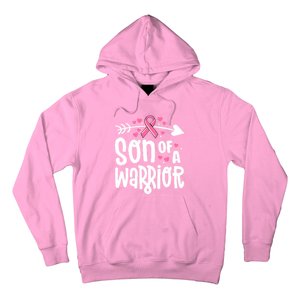 Son Of A Warrior Family Breast Cancer Gift Pink Ribbon Gift Hoodie