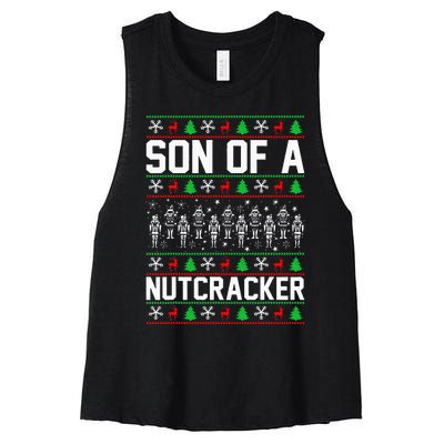 Son Of A Nutcracker Women's Racerback Cropped Tank