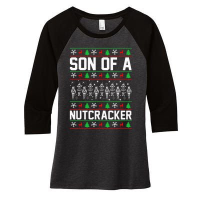 Son Of A Nutcracker Women's Tri-Blend 3/4-Sleeve Raglan Shirt