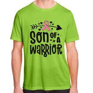 Son Of A Warrior Family Breast Cancer Gift Pink Ribbon Meaningful Gift Adult ChromaSoft Performance T-Shirt