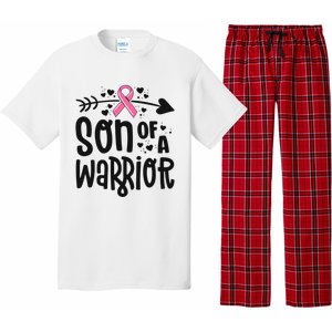 Son Of A Warrior Family Breast Cancer Gift Pink Ribbon Meaningful Gift Pajama Set