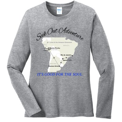 Seek Out Adventure... Its Good For The Soul Graphic Art Ladies Long Sleeve Shirt