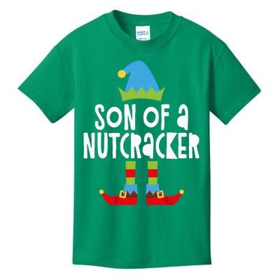 Son Of A Nutcracker Christmas Elf Kids T-Shirt