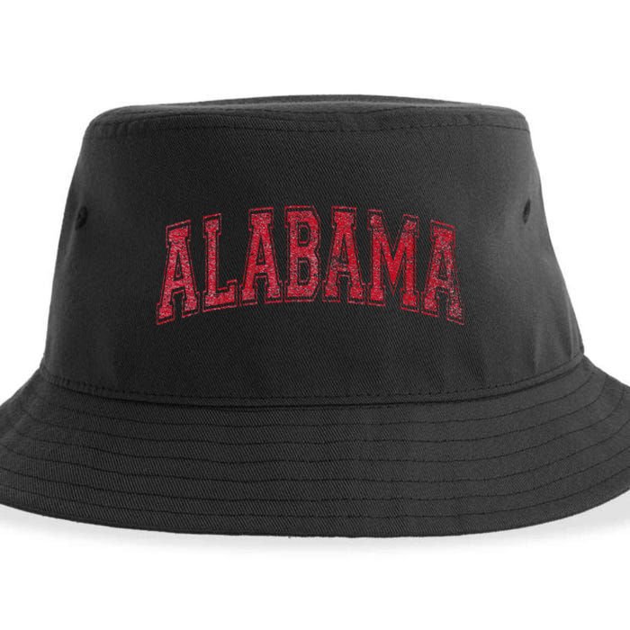 State Of Alabama Varsity Style Text Bama Pride State Flag Sustainable Bucket Hat