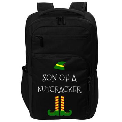 Son Of A Nutcracker Funny Christmas Elf T Impact Tech Backpack