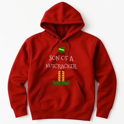 Son Of A Nutcracker Funny Christmas Elf T Hoodie