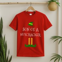 Son Of A Nutcracker Funny Christmas Elf T T-Shirt