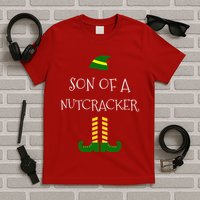 Son Of A Nutcracker Funny Christmas Elf T T-Shirt