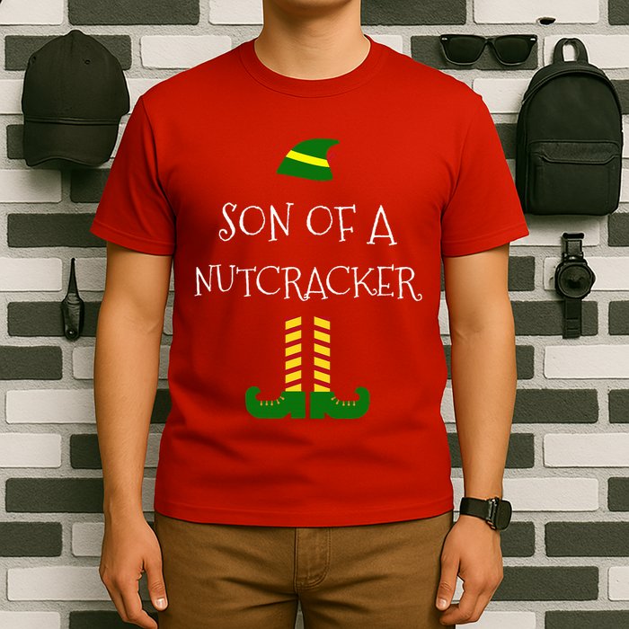 Son Of A Nutcracker Funny Christmas Elf T T-Shirt