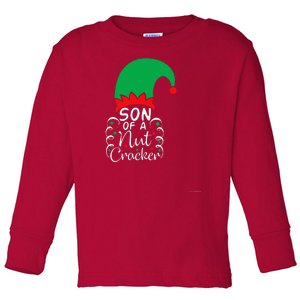 Son Of A Nutcracker Funny Christmas Pajama Toddler Long Sleeve Shirt