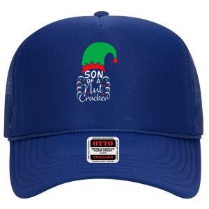 Son Of A Nutcracker Funny Christmas Pajama High Crown Mesh Back Trucker Hat