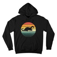 Sea Otter Animal Sunset Retro Vintage 70s Nature Lovers Hoodie