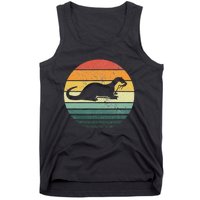 Sea Otter Animal Sunset Retro Vintage 70s Nature Lovers Tank Top