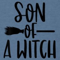Son Of A Witch Funny Halloween Baby Garment-Dyed Sweatshirt