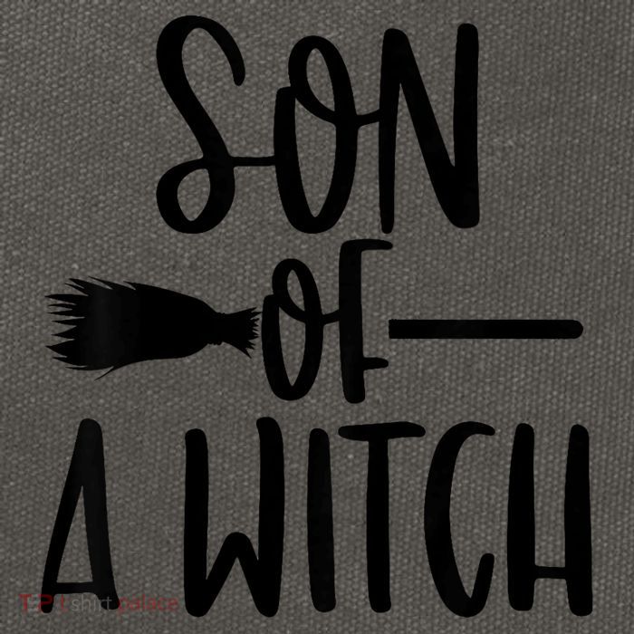 Son Of A Witch Funny Halloween Baby Cotton Canvas Backpack