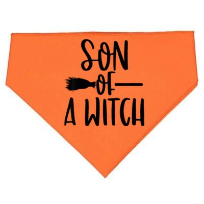 Son Of A Witch Funny Halloween Baby USA-Made Doggie Bandana