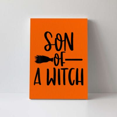 Son Of A Witch Funny Halloween Baby Canvas