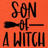 Son Of A Witch Funny Halloween Baby Sustainable Beanie