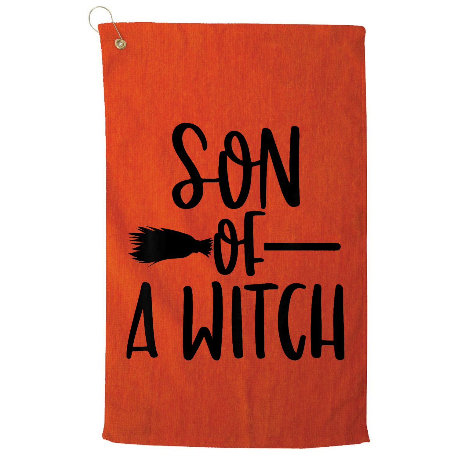 Son Of A Witch Funny Halloween Baby Golf Towel
