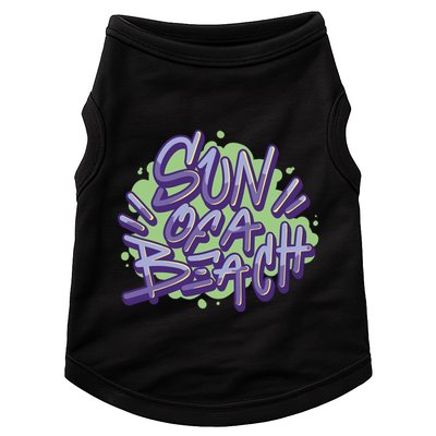 Sun Of A Beach Graffiti Summer Doggie Tank
