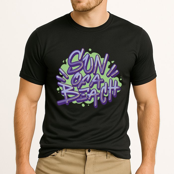 Sun Of A Beach Graffiti Summer Performance Shirt