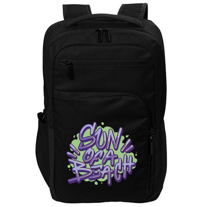 Sun Of A Beach Graffiti Summer Impact Tech Backpack
