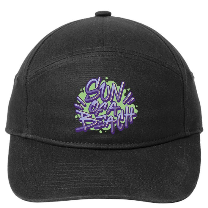 Sun Of A Beach Graffiti Summer 7-Panel Snapback Hat