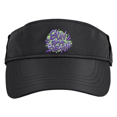 Sun Of A Beach Graffiti Summer Adult Drive Performance Visor