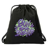 Sun Of A Beach Graffiti Summer Drawstring Bag