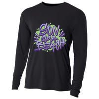 Sun Of A Beach Graffiti Summer Cooling Performance Long Sleeve Crew