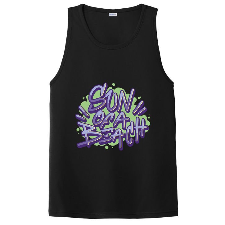 Sun Of A Beach Graffiti Summer PosiCharge Competitor Tank