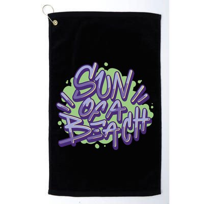 Sun Of A Beach Graffiti Summer Golf Towel