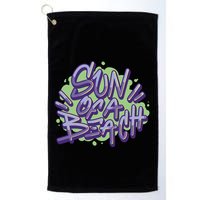 Sun Of A Beach Graffiti Summer Golf Towel