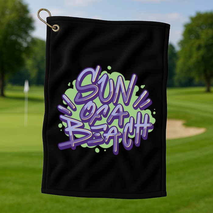 Sun Of A Beach Graffiti Summer Golf Towel