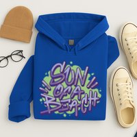 Sun Of A Beach Graffiti Summer Hoodie