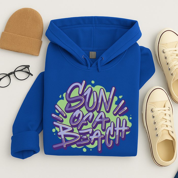 Sun Of A Beach Graffiti Summer Hoodie