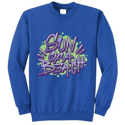 Sun Of A Beach Graffiti Summer Sweatshirt