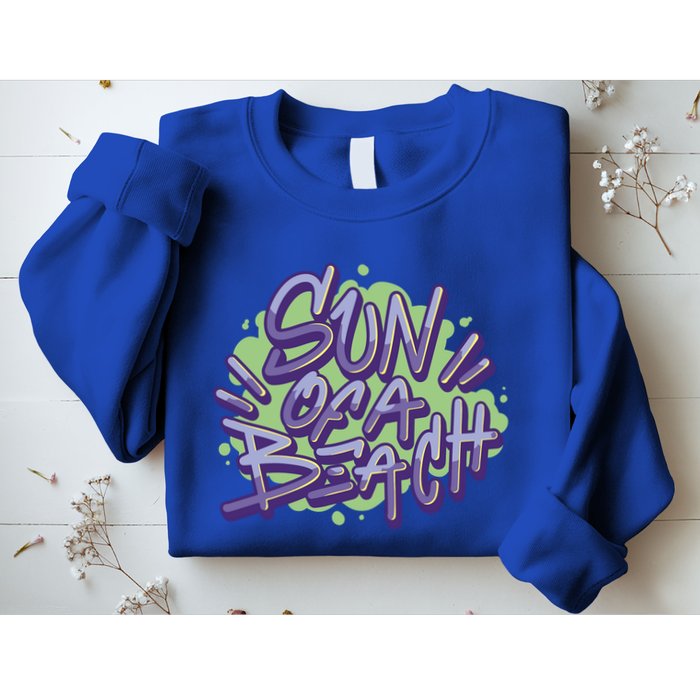 Sun Of A Beach Graffiti Summer Sweatshirt