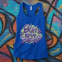 Sun Of A Beach Graffiti Summer Womens Tank Top