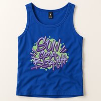 Sun Of A Beach Graffiti Summer Tank Top
