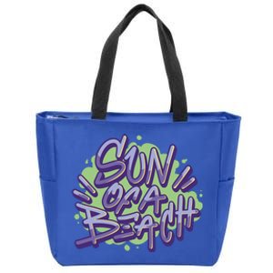 Sun Of A Beach Graffiti Summer Zip Tote Bag