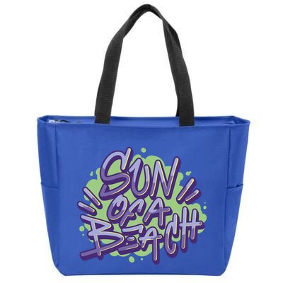 Sun Of A Beach Graffiti Summer Zip Tote Bag