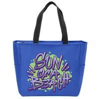 Sun Of A Beach Graffiti Summer Zip Tote Bag