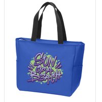 Sun Of A Beach Graffiti Summer Zip Tote Bag