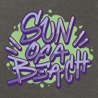 Sun Of A Beach Graffiti Summer Cotton Canvas Backpack